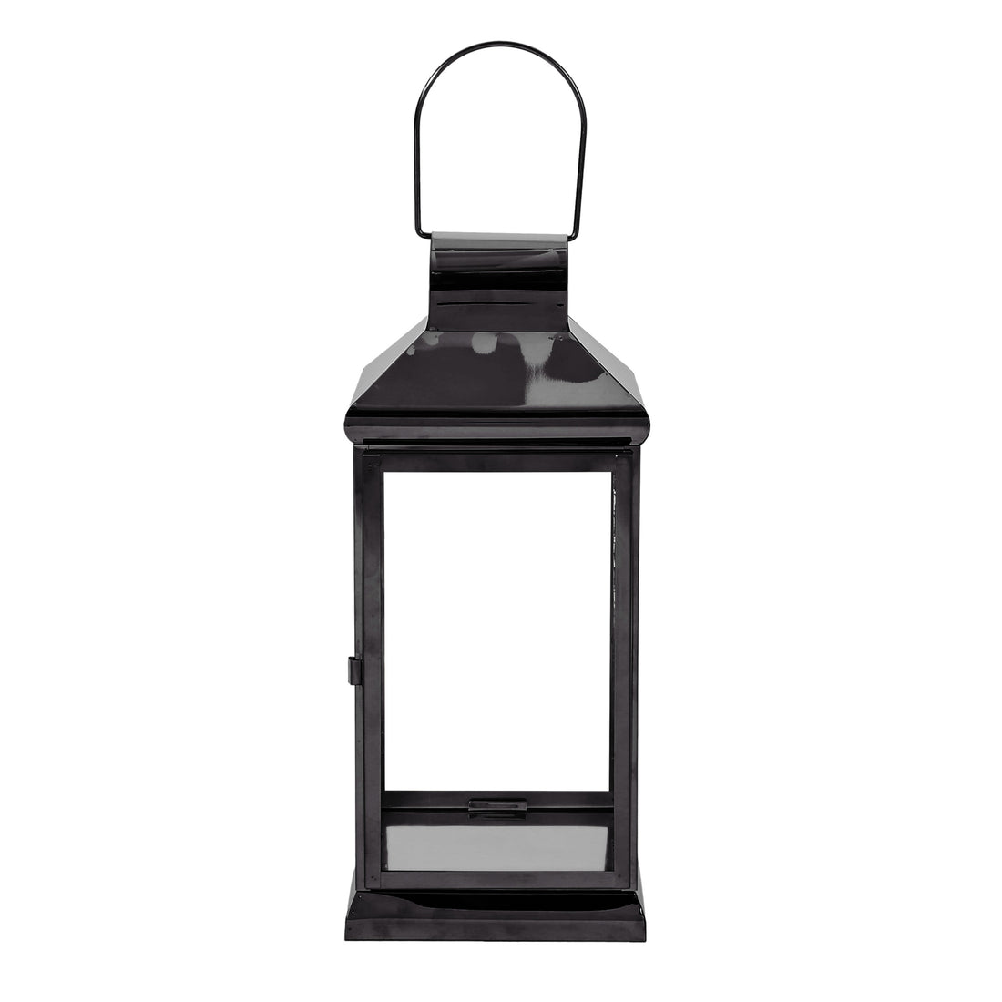 WALTER 16"H STAINLESS STEEL LANTERN black-stainless steel