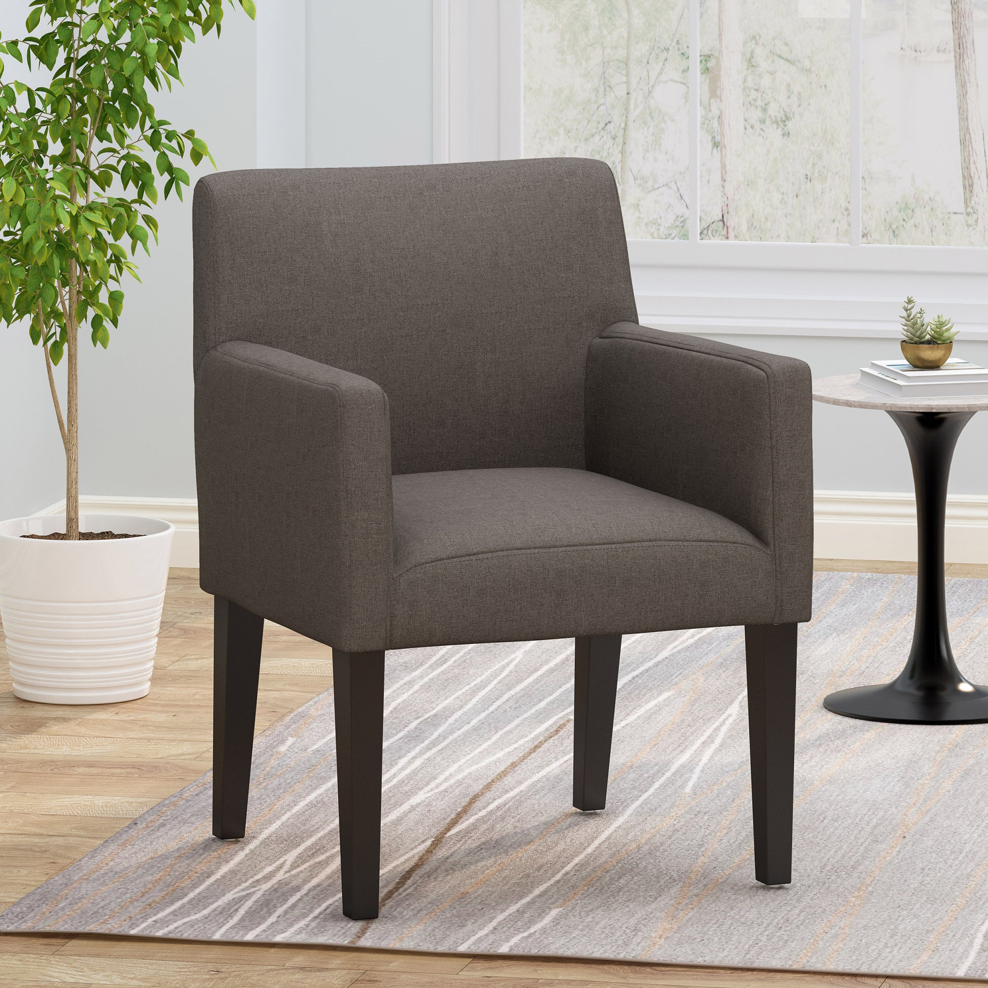 Arm Chair Chairs Furniture Dark Grey Accent