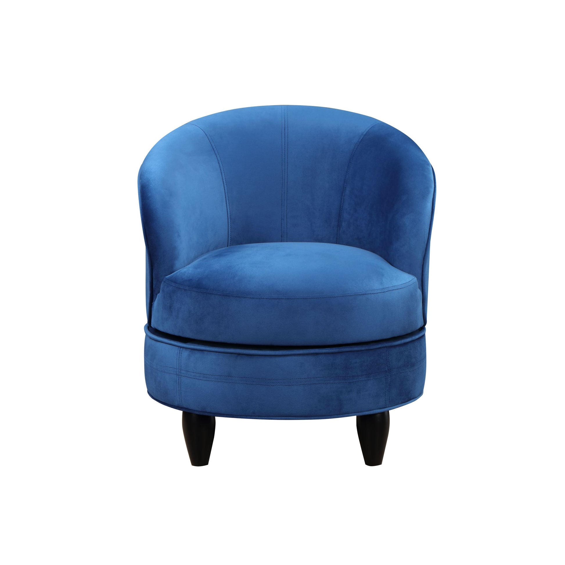 Sophia Swivel Chair Velvet Blue - Blue Wood