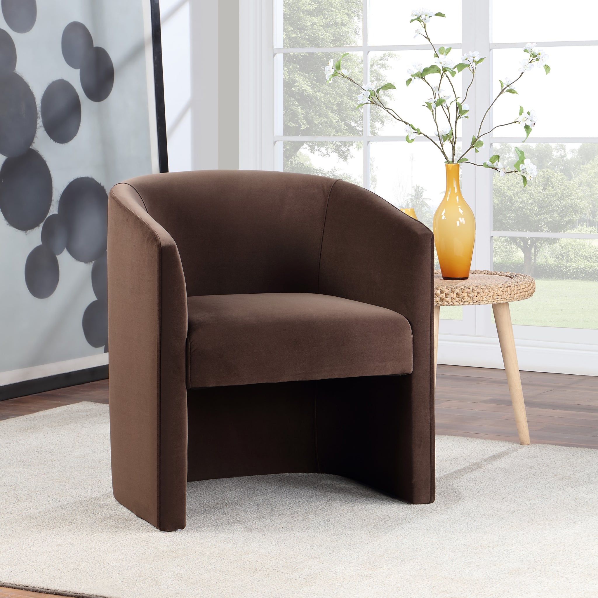 Iris Upholstered Dining Or Accent Chair Cocoa -