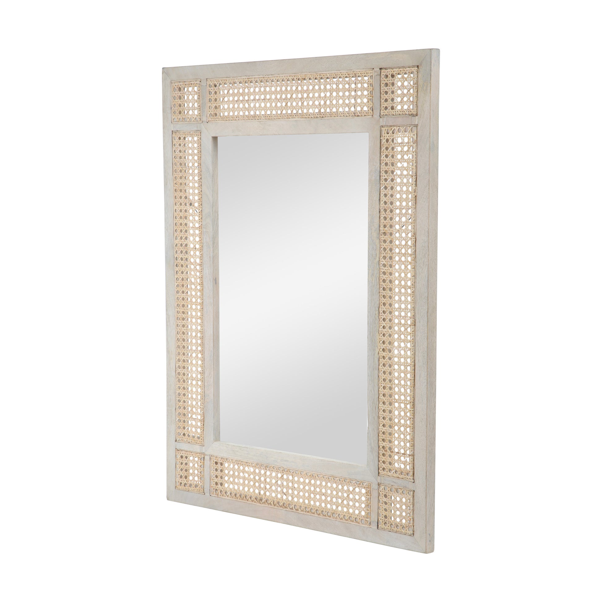 Mango Wood Mdf Cane Fitted Mirror