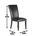 Finley Side Chair Set Of 2 Black - Black Wood