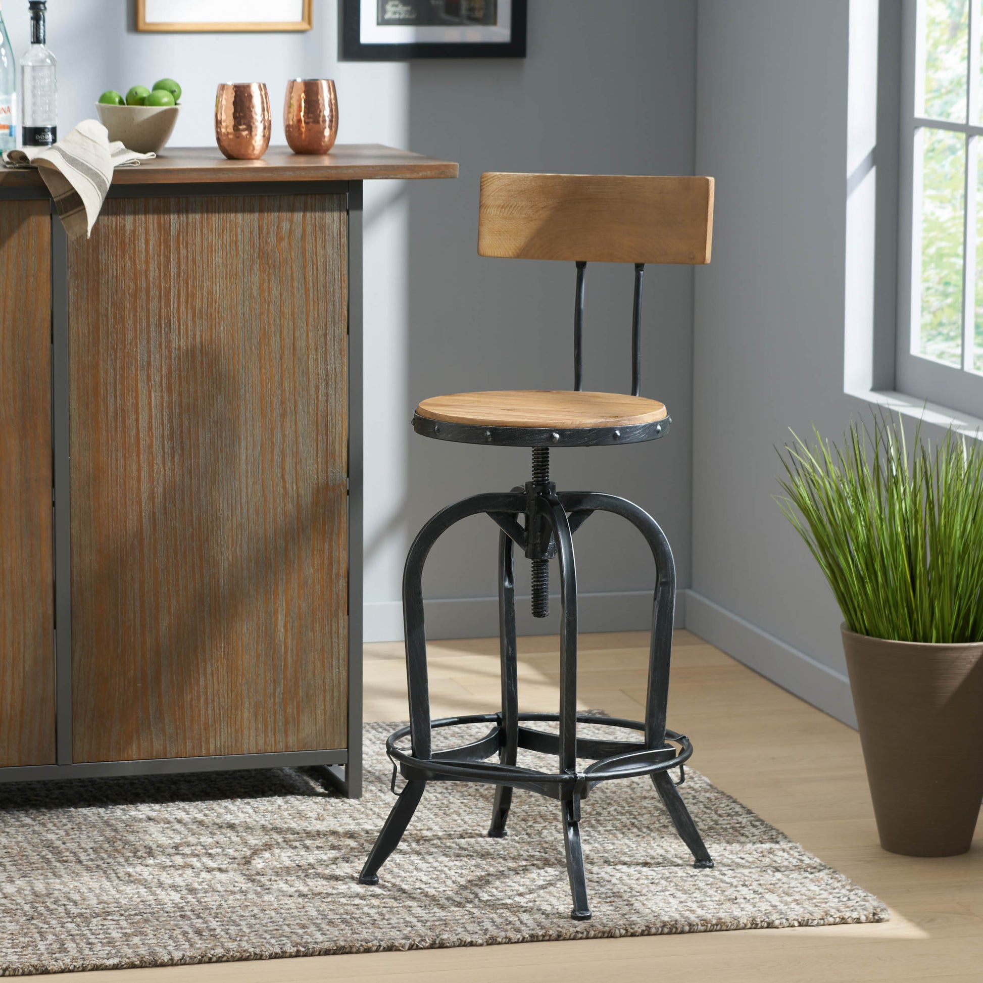 Barstool With Fir Wood