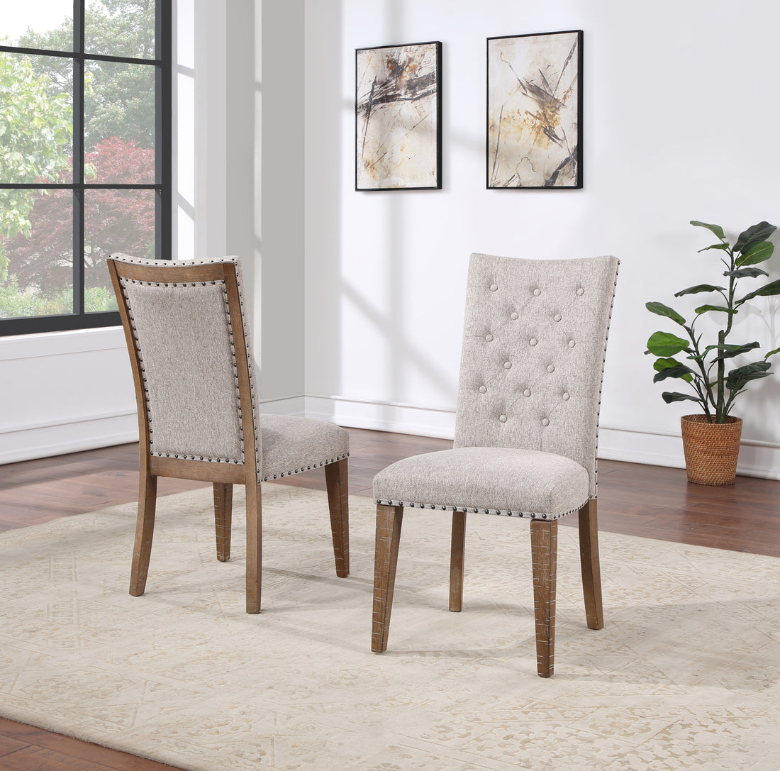 Riverdale Side Chair Set Of 2 Oatmeal - Dark