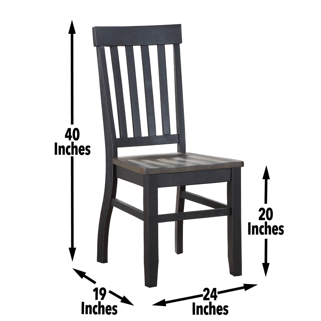 Farmhouse 5Pc Dining Set: Two Tone Finish,