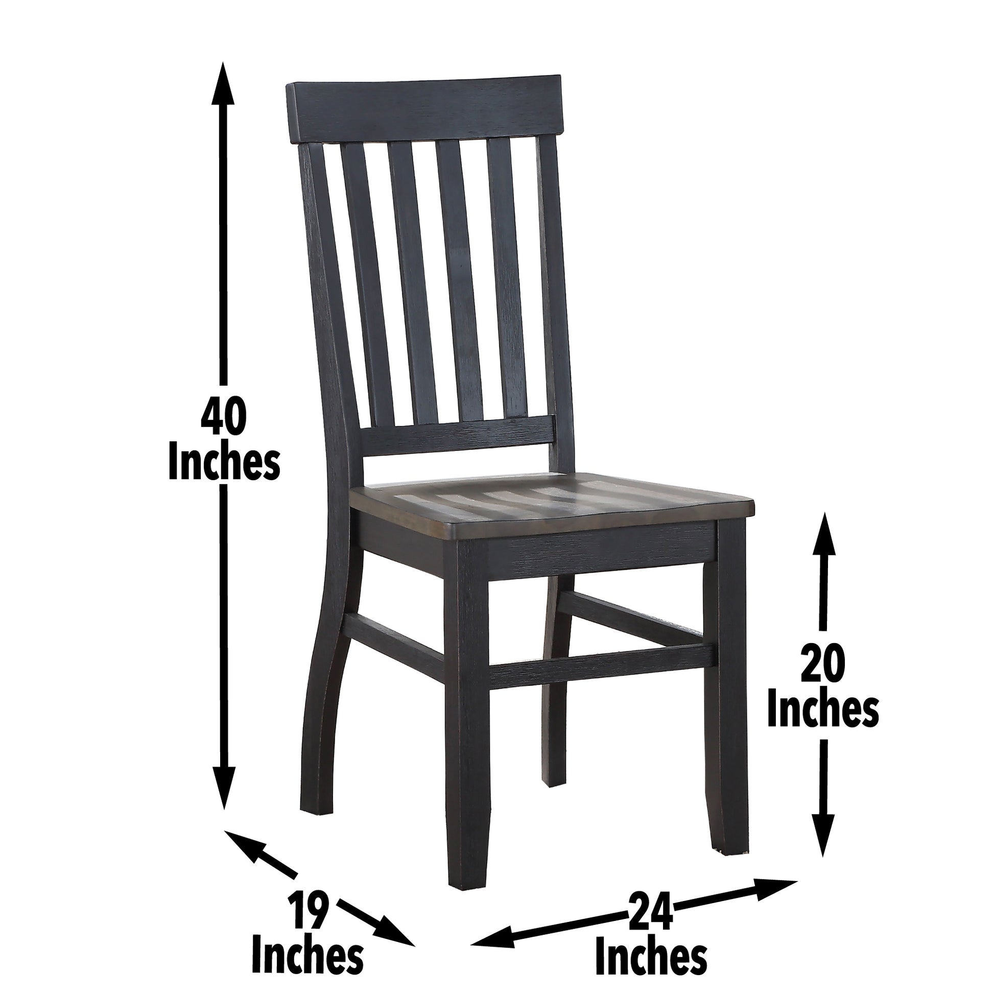 Farmhouse 5Pc Dining Set: Two Tone Finish,