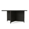 PUERTA 48IN SQUARE DINING TABLE dark brown-rattan