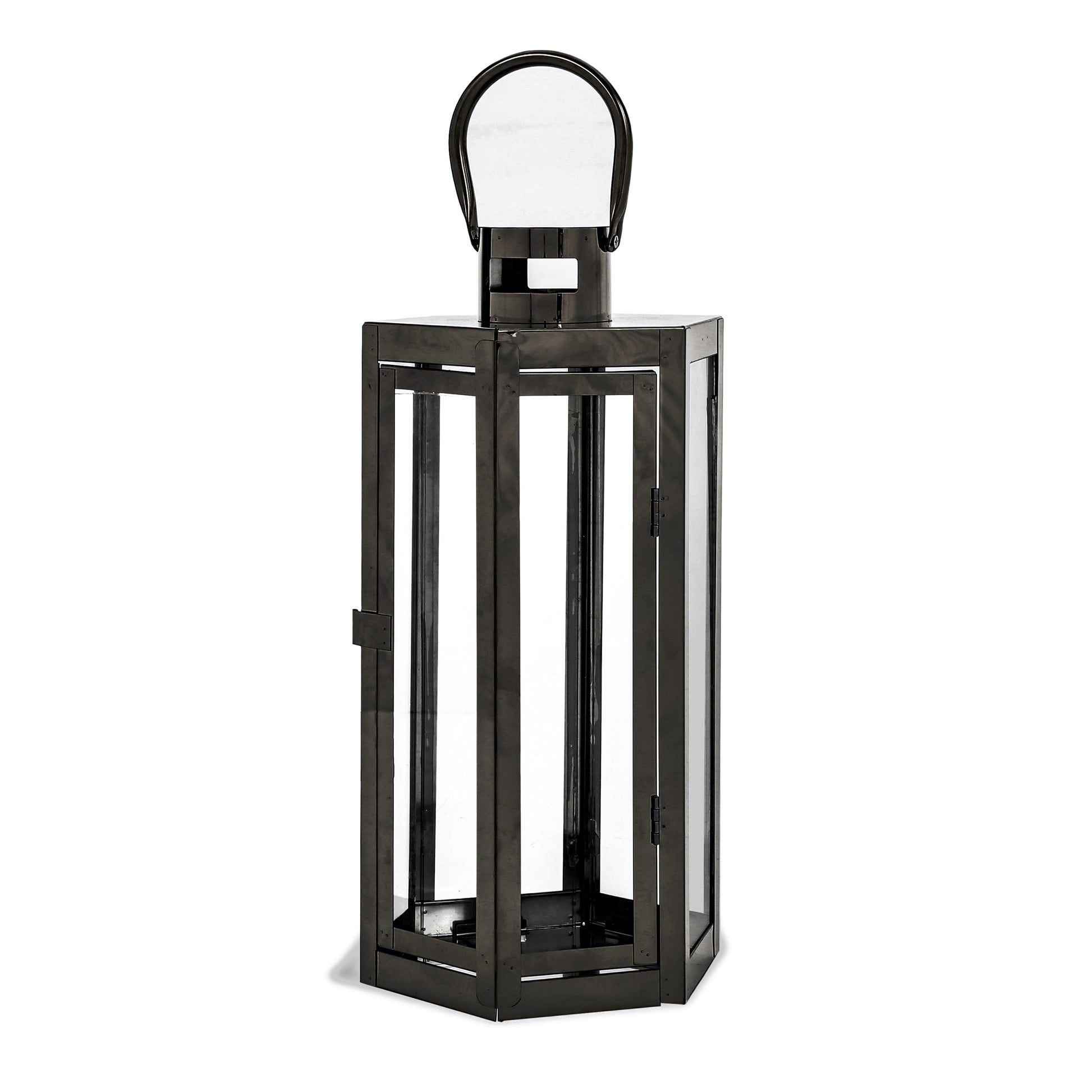 FRANK 16"H STAINLESS STEEL LANTERN black-stainless steel