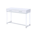 Everett Desk White - White Wood