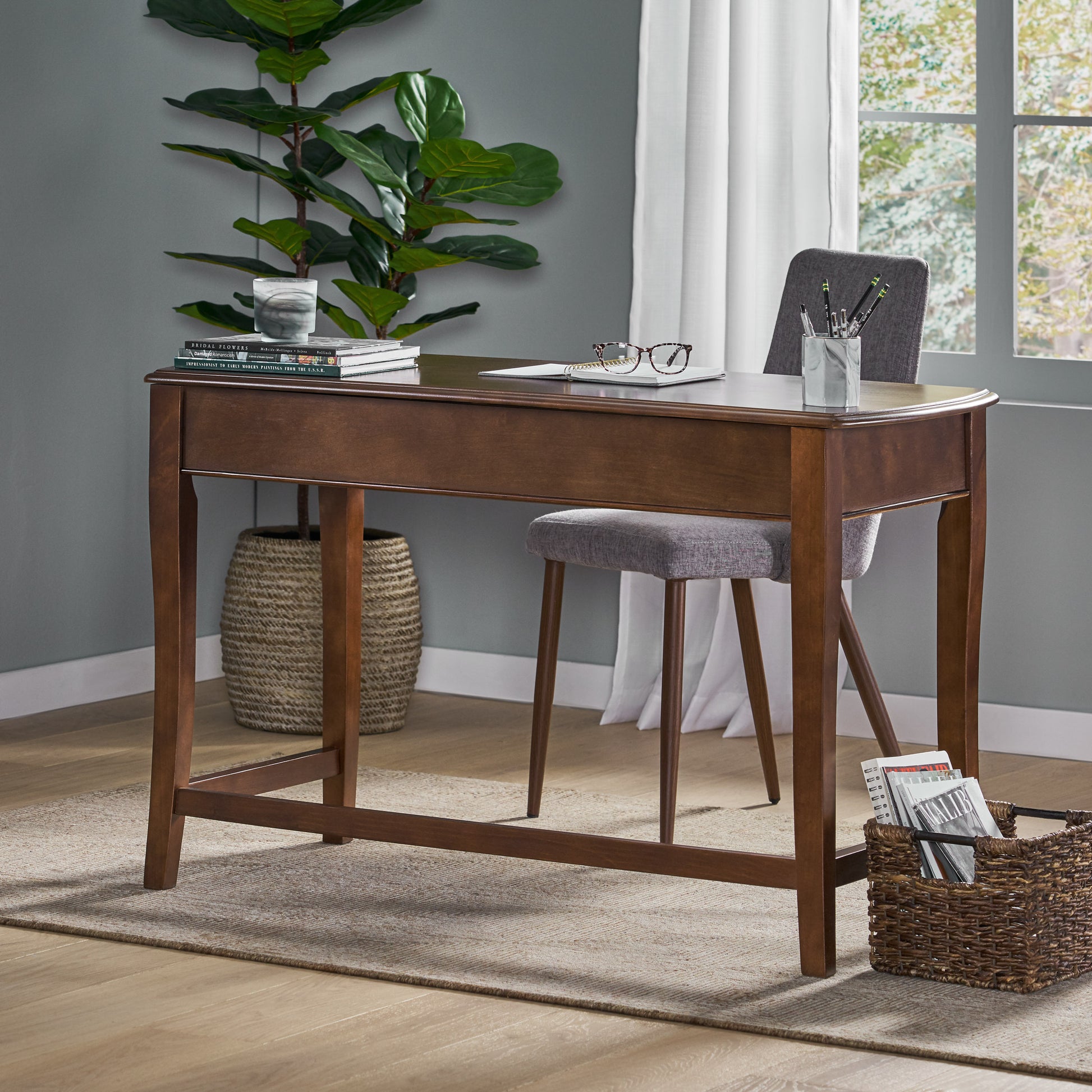 LIFT TOP DESK walnut brown-mdf