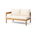 Brooklyn Sofa Set Teak Beige - Beige Acacia Wood