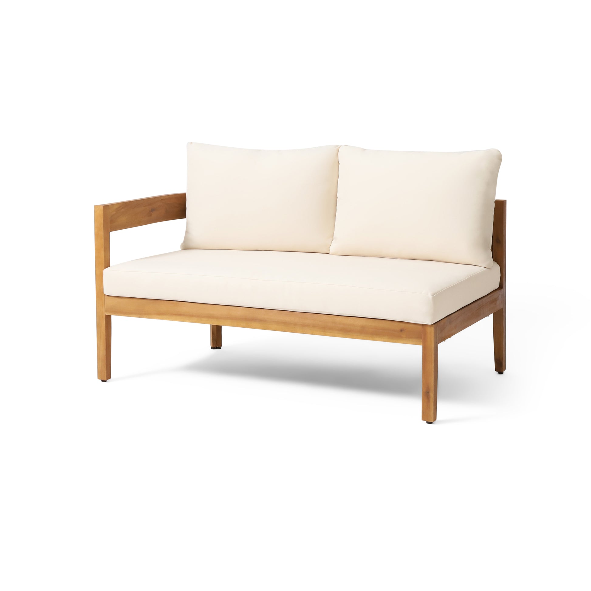 Brooklyn Sofa Set Teak Beige - Beige Acacia Wood