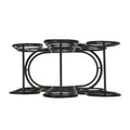 WINE RACK black-metal+mesh