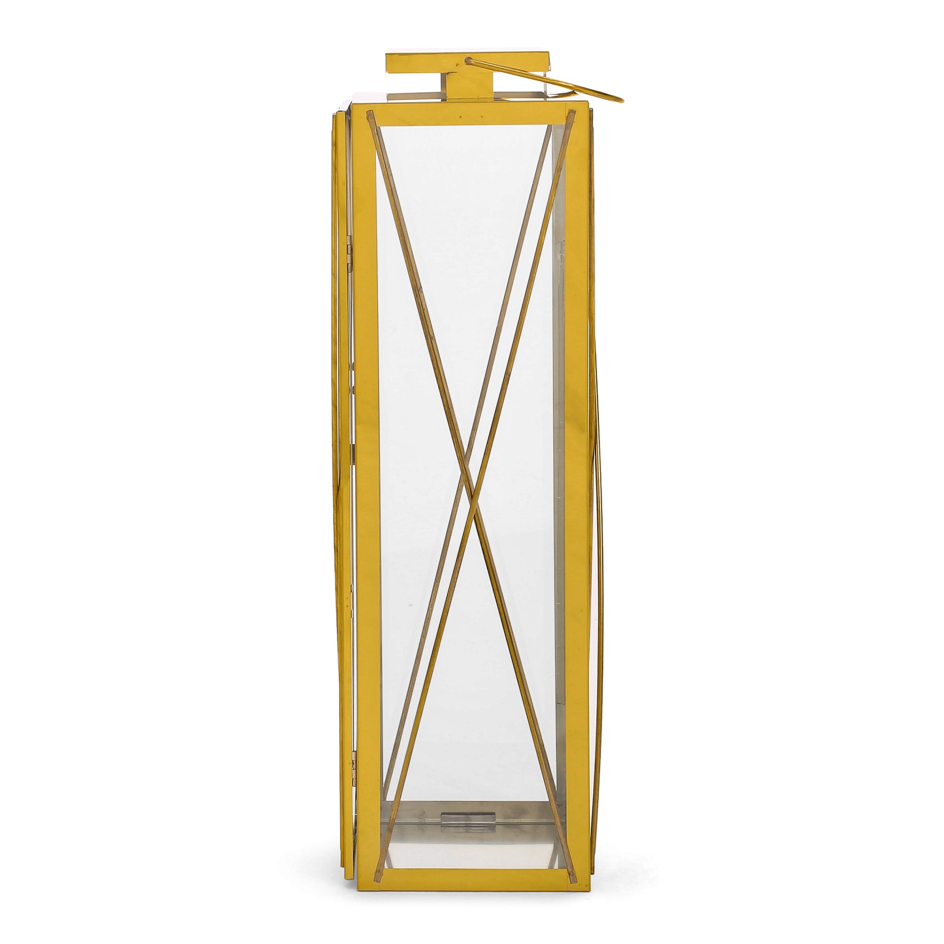 Deborah 22"H Stainless Steel Lantern - Gold