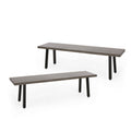 Pointe Aluminum and Steel Outdoor Dining Bench