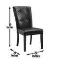 Francis Pu Side Chair Set Of 2 Black - Black Wood