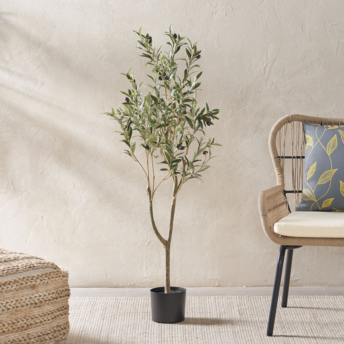 120CM ARTIFICIAL OLIVE TREE green-iron+plastic