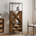 WINE RACK black+natural-wood