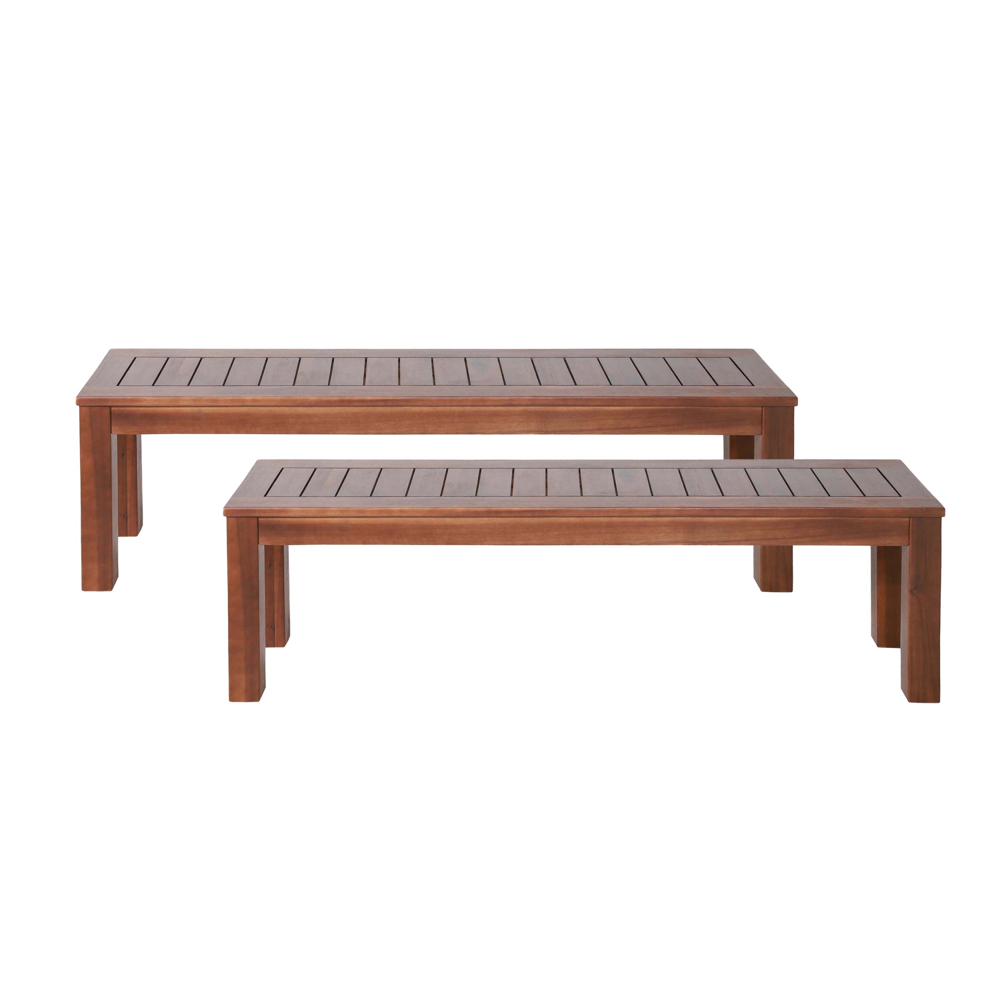 Manila 61.75'' Bench Set Of 2 - Dark Brown Wood