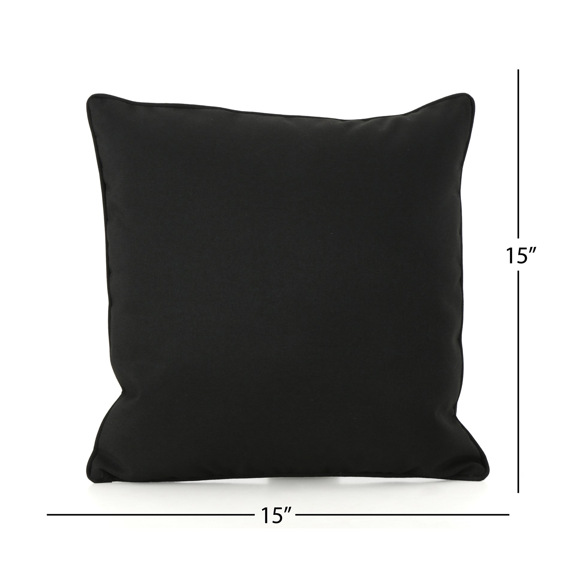 Coronado Square Pillow - Black Fabric