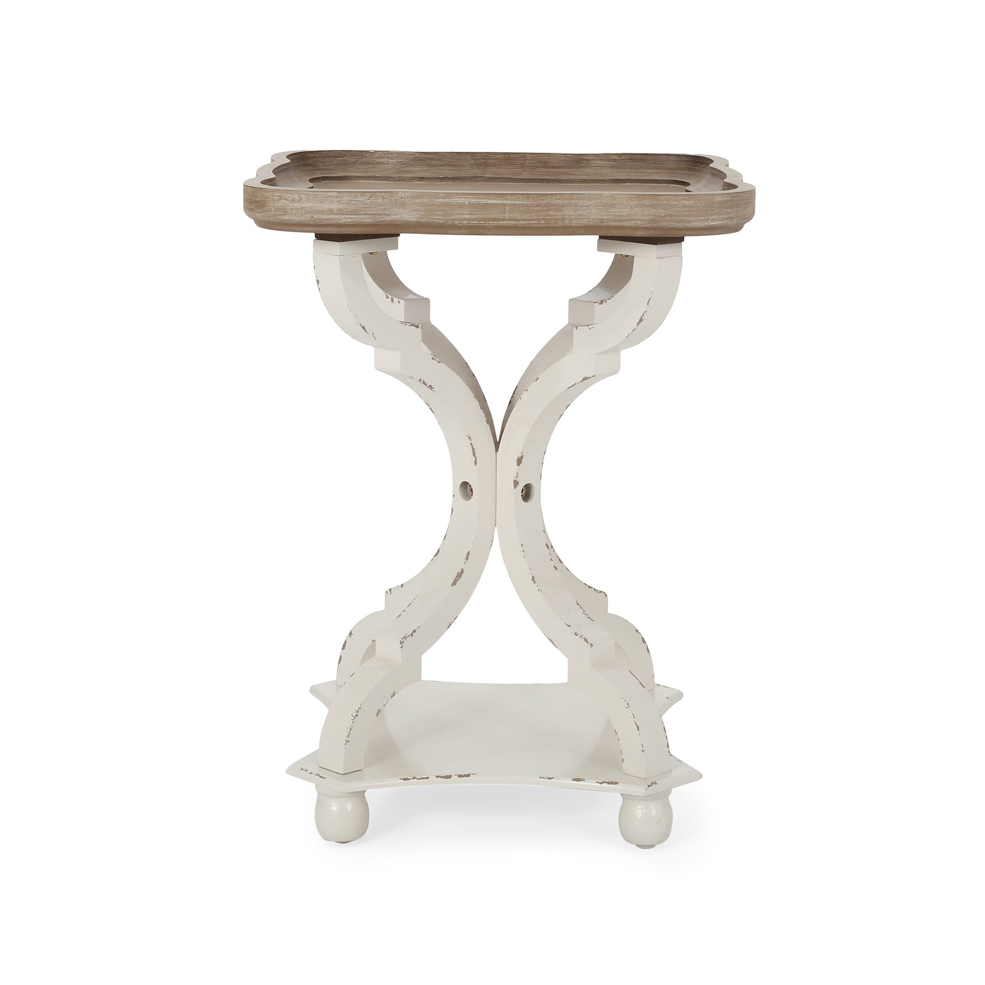 ACCENT TABLE natural+white-mdf