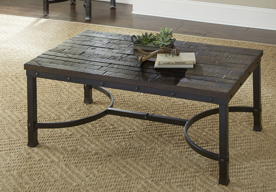 Ambrose Coffee Table - Charcoal Grey Solid Wood