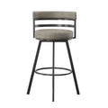 Gene Swivel Bar Stool Dark Gray - Dark Gray Wood