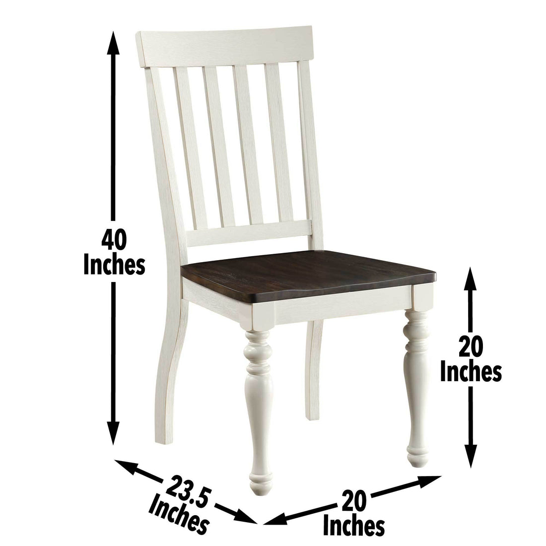 Joanna Side Chair Set Of 2 White - White Wood